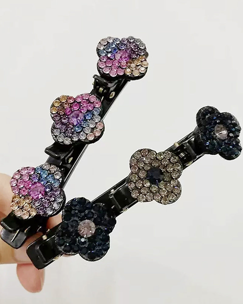 Hårklemme med tre blomster