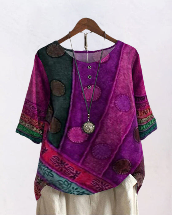 Uformelt topp med halve ermer