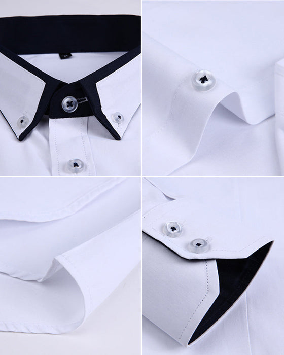 Jakkeslagsskjorte med ensfarget