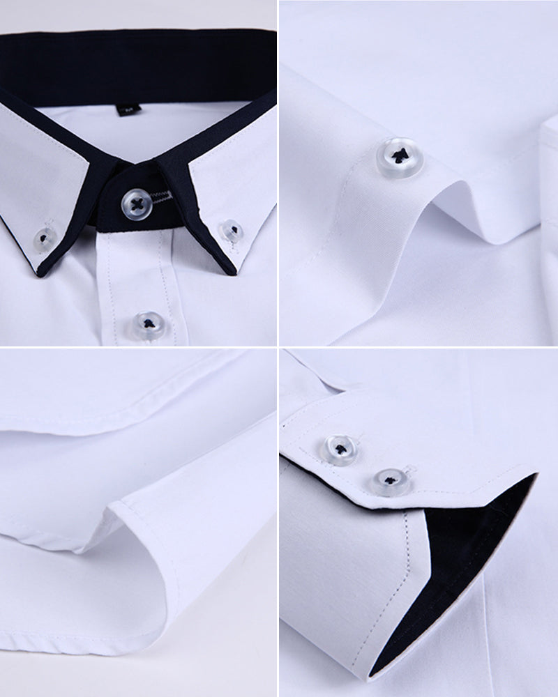 Jakkeslagsskjorte med ensfarget