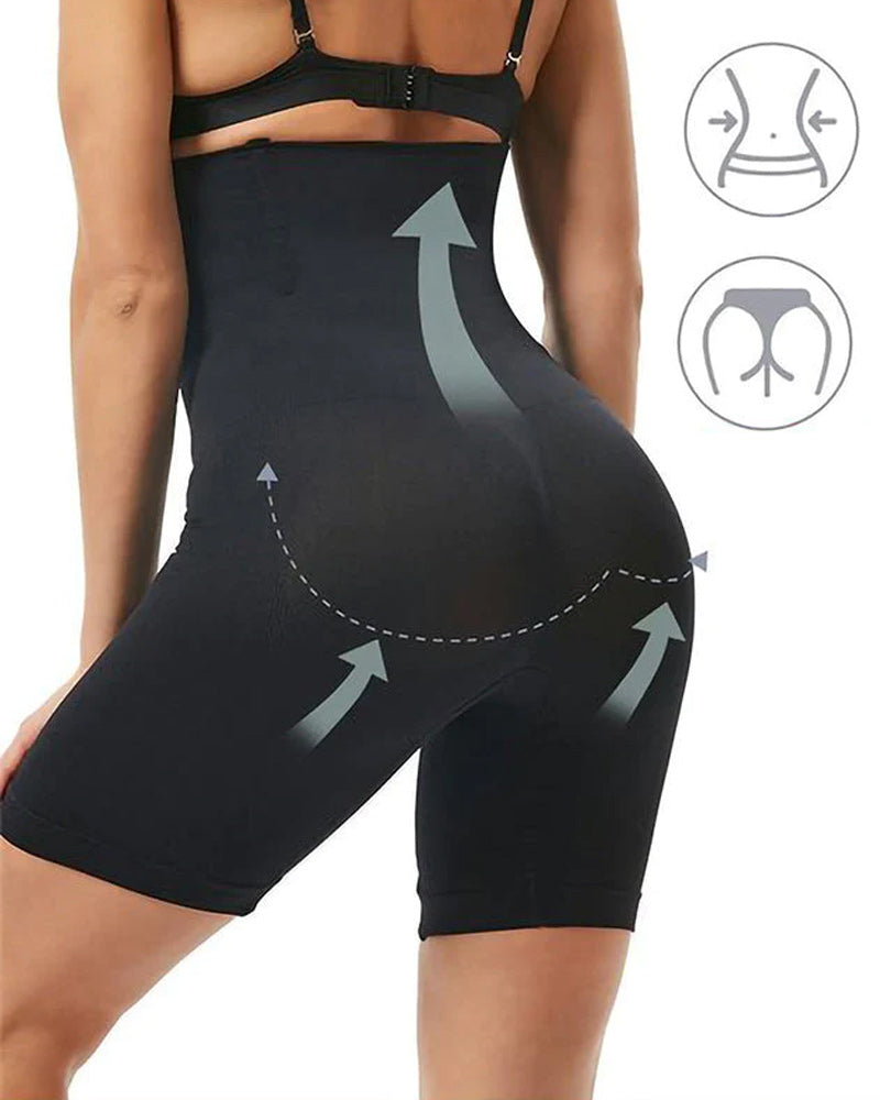 Mage-forming shorts med høyt liv