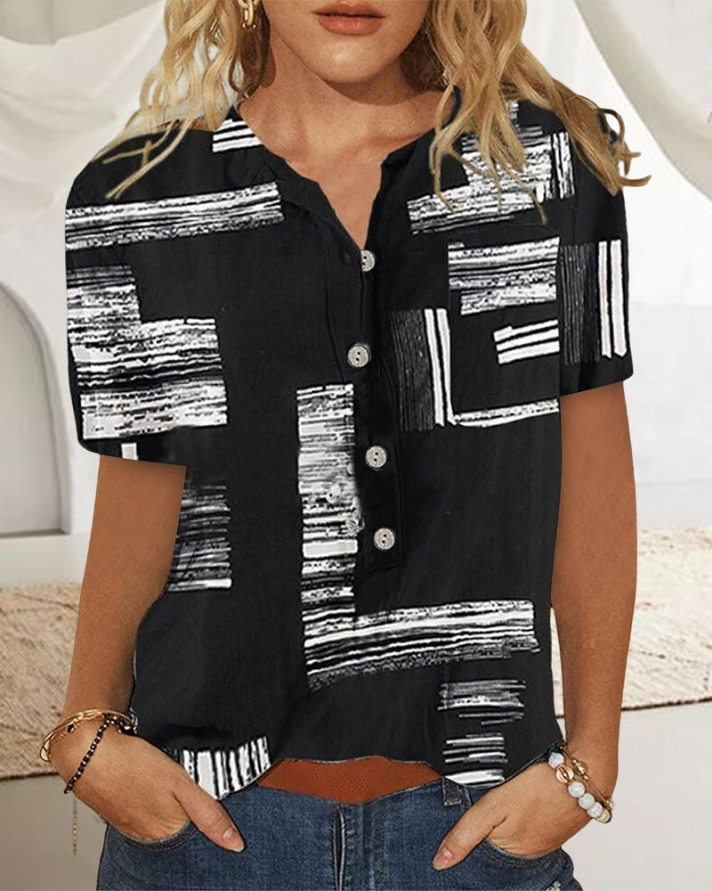 Kortermet topp med trykk