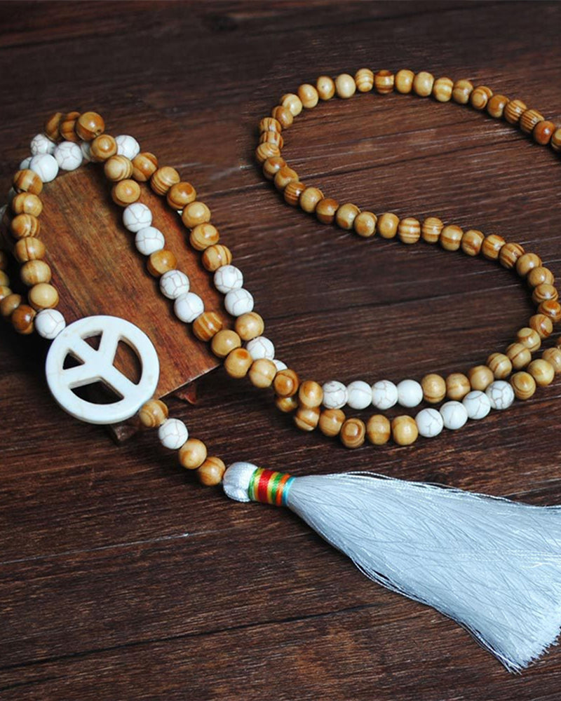 Håndperlet langt kjede