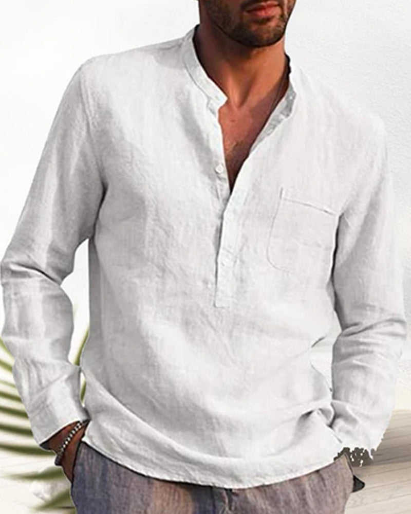 V-hals fritidsskjorte