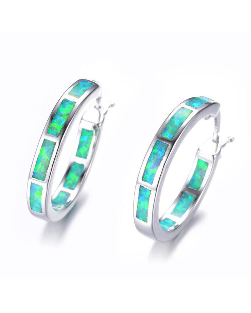 Fargerike runde øredobber