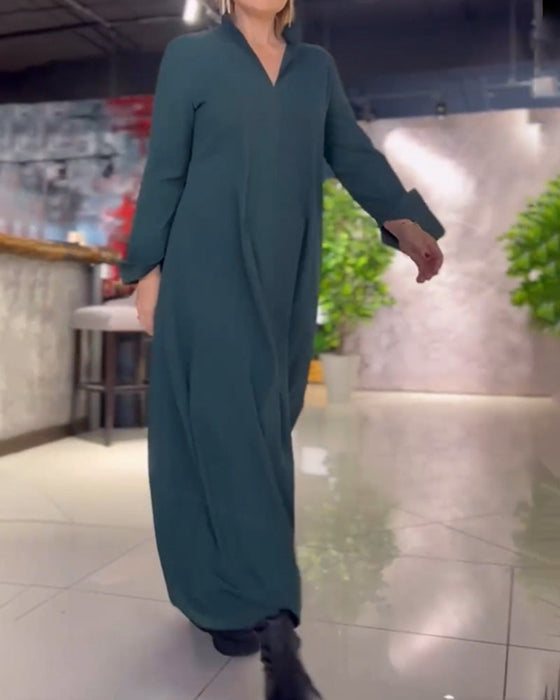 Lang kjole med splitt i siden