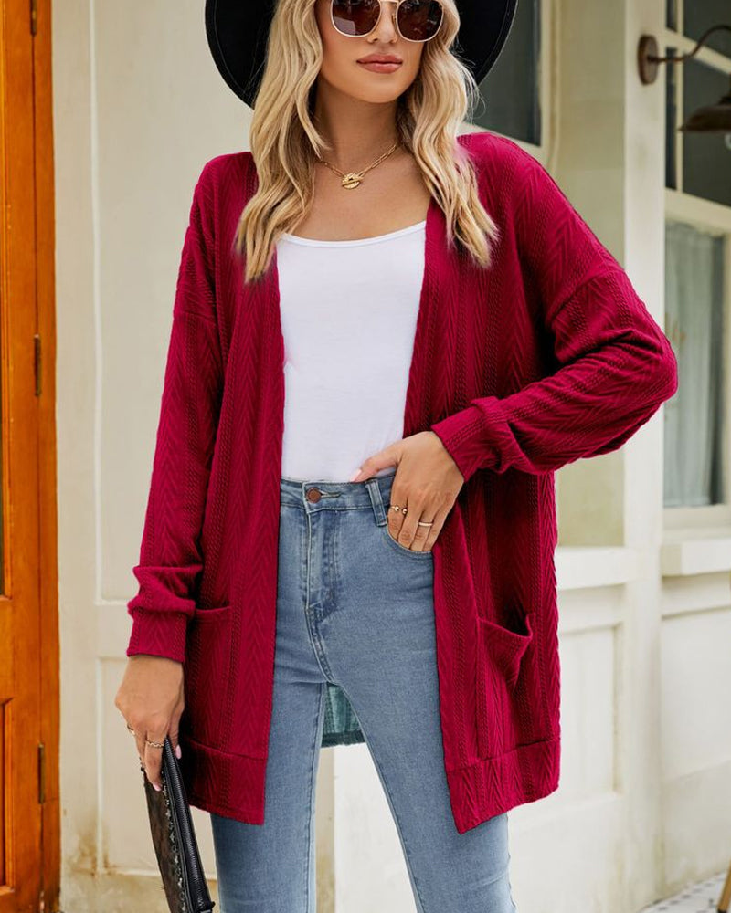 Ensfarget casual cardigan