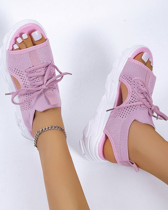 Uformelle flate hule sandaler med tykk myk såle