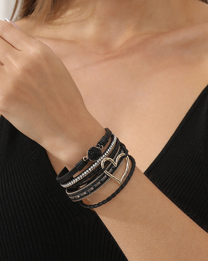 Heart Bohemian armbånd