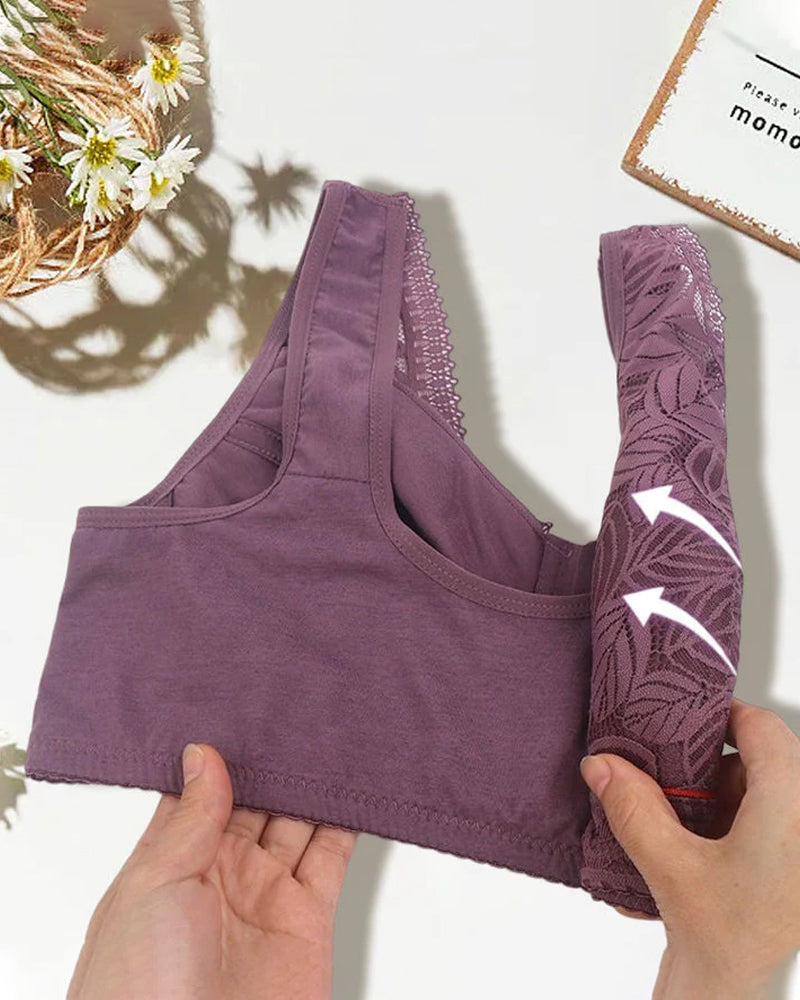 Blonde BH med foran lukking med glidelås