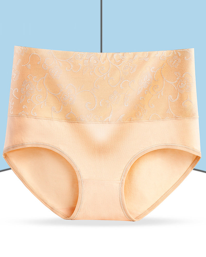 Jacquard-truse med høy midje