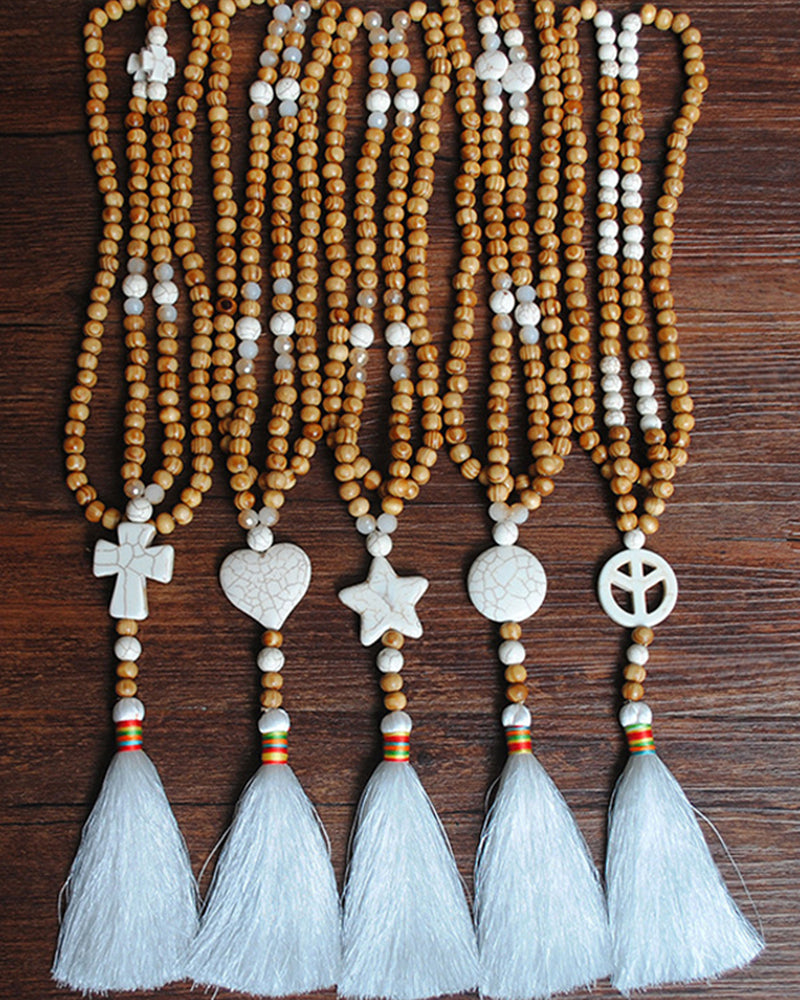 Håndperlet langt kjede