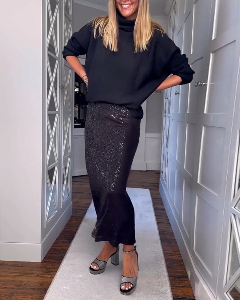 Ensfarget enkelt skjørt