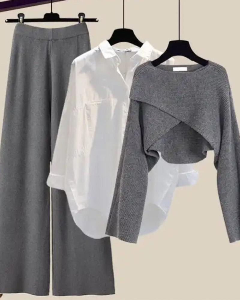 Kryss ensfarget tredelt sett