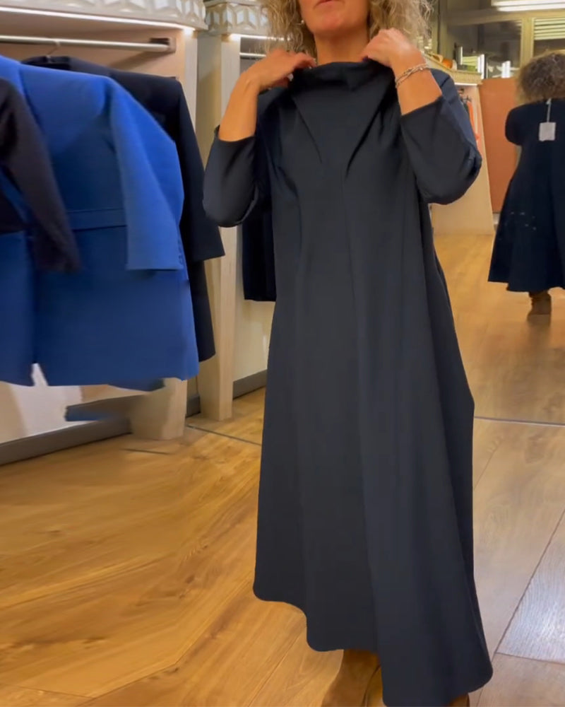 Fritidskjole i ensfarget lomme