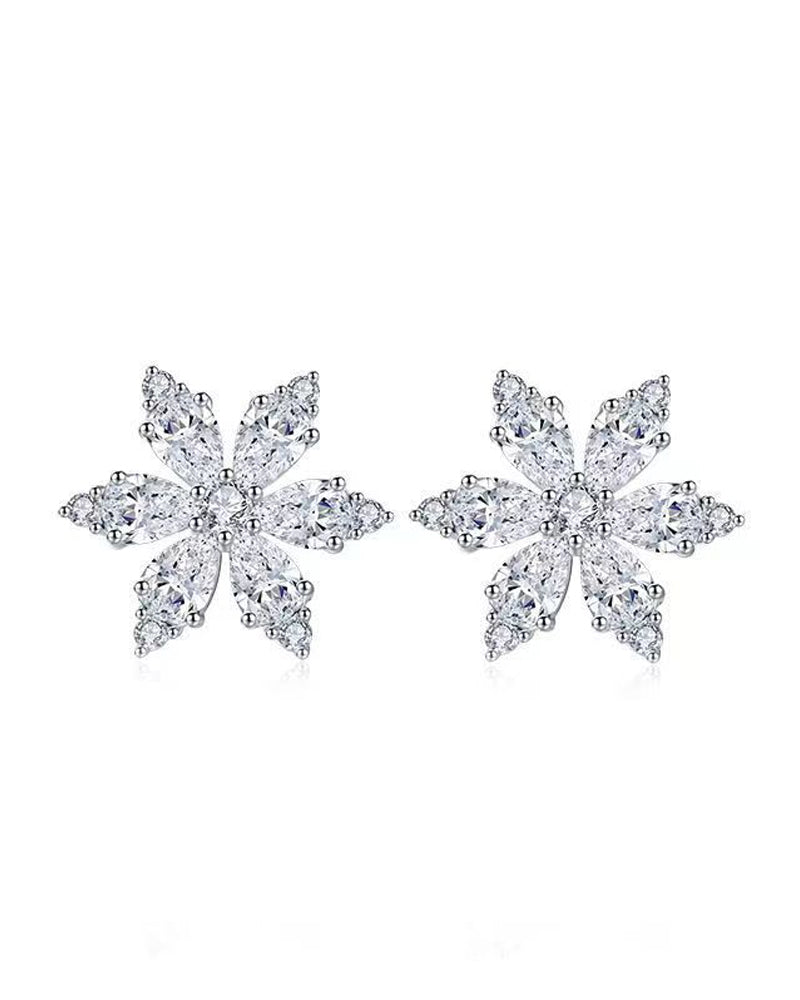 Snøfnuggblomst zirkon øredobber