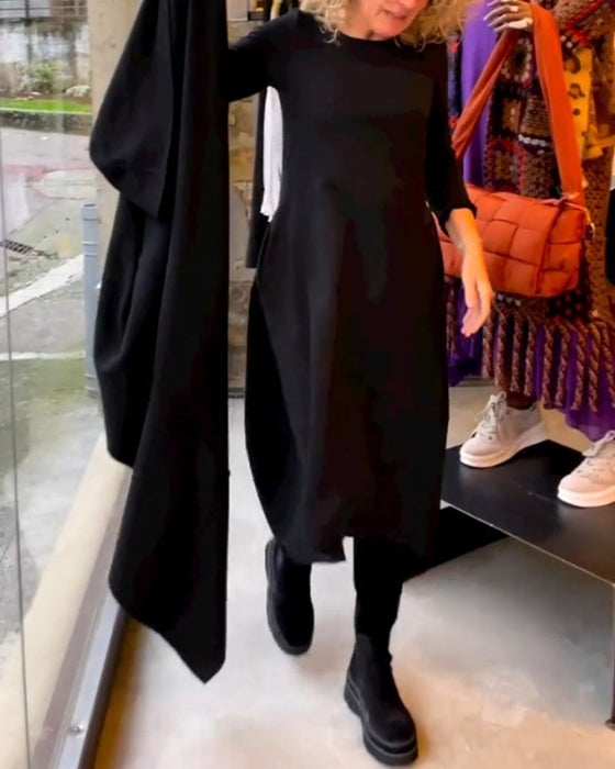 Elegant ensfarget kjole