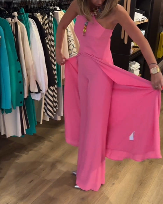 Halter neck split ensfarget todelt sett