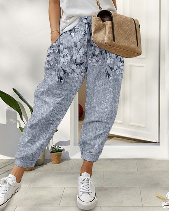 Casual jeans med lommetrykt for kvinner