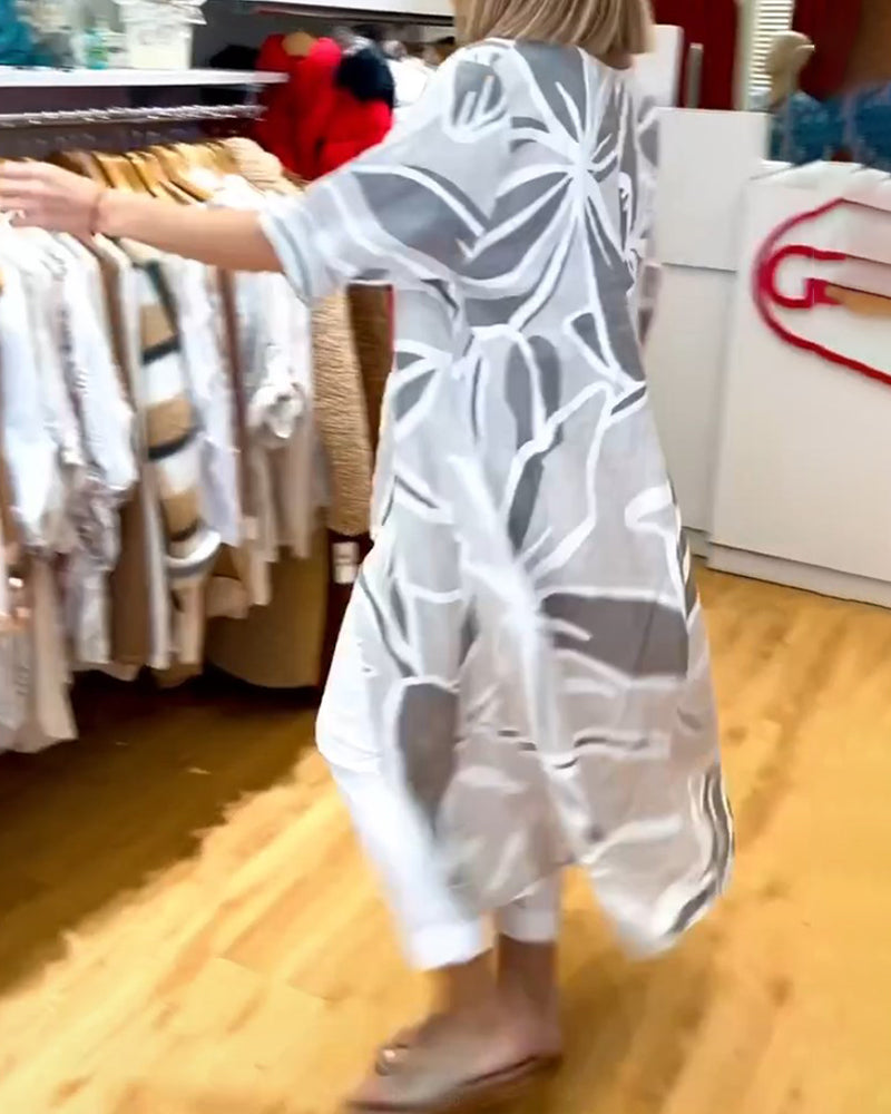 Topp med løs, uregelmessig passform