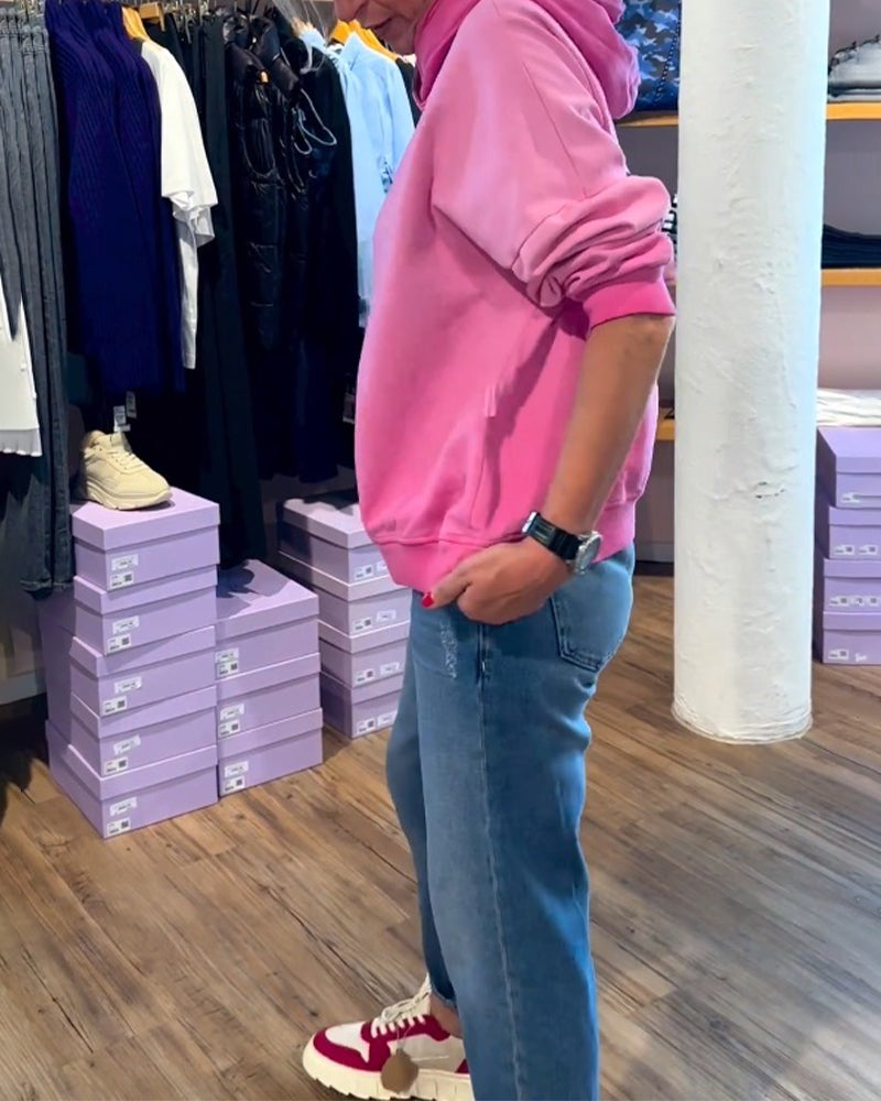 Uformell hettegenser i gradient farge