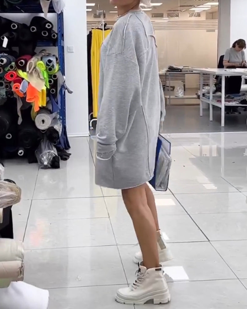 Skiftkjole med rund hals