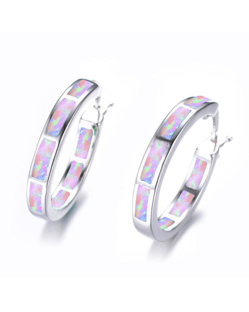 Fargerike runde øredobber