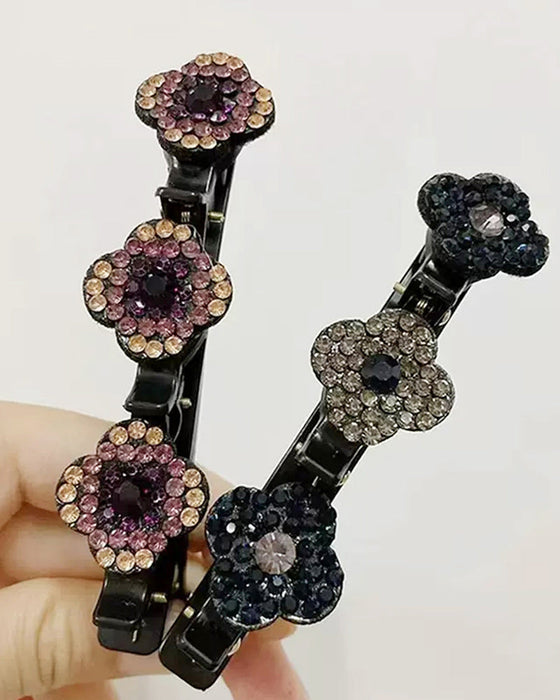 Hårklemme med tre blomster