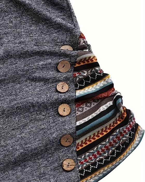 Uformell hettegenser i kontrastfarge